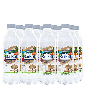 Вода питьевая «Legend of Baikal» газированная, 0,5 л, пластик (упаковка 12 шт)